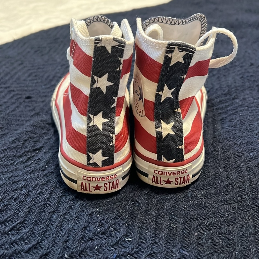 Converse Kids Shoes - Red, White, and Blue Star Design - Picture 3 of 7